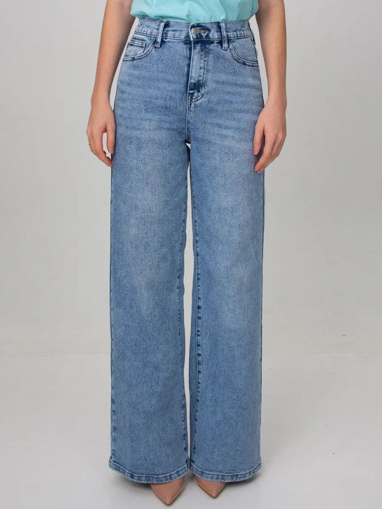 High-Rise Wide Leg Stretchable Jeans
