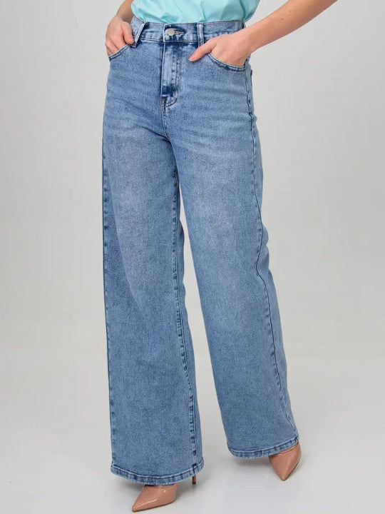 High-Rise Wide Leg Stretchable Jeans