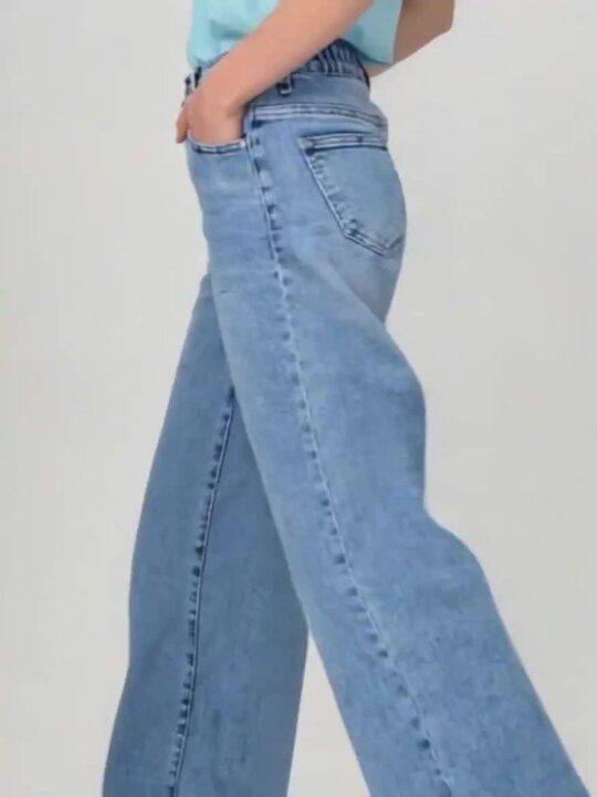High-Rise Wide Leg Stretchable Jeans