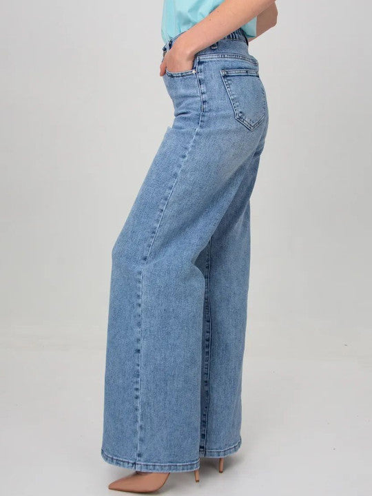 High-Rise Wide Leg Stretchable Jeans