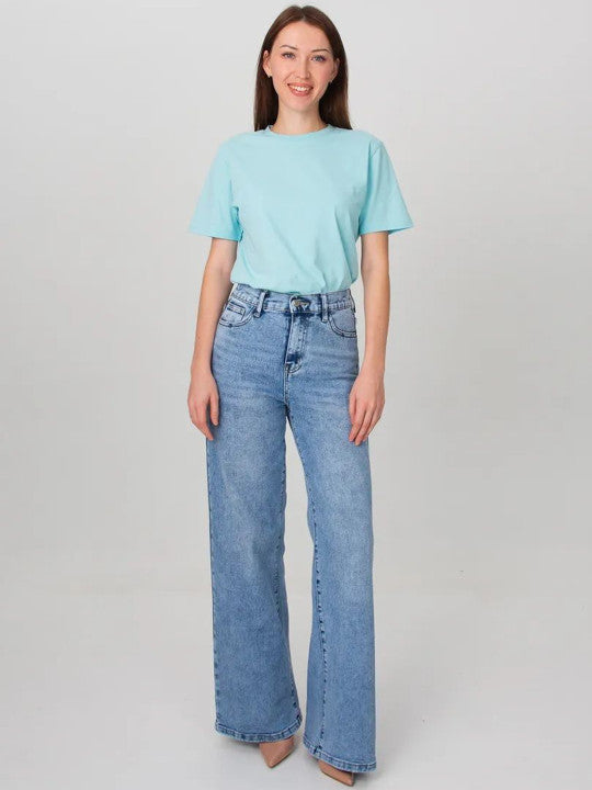 High-Rise Wide Leg Stretchable Jeans