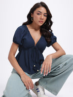 Tie-Up Waist Empire Top