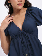 Tie-Up Waist Empire Top