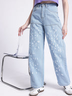 Baggy High-Rise Ripped Jeans