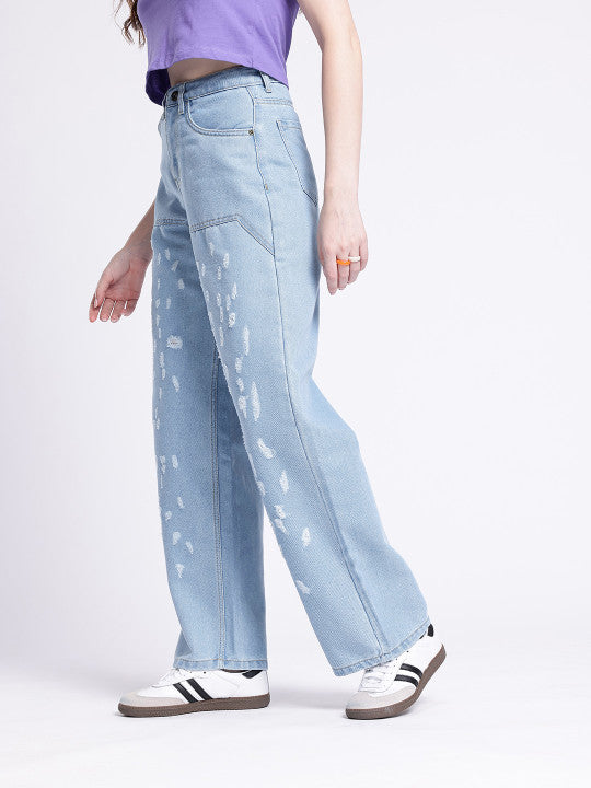 Baggy High-Rise Ripped Jeans