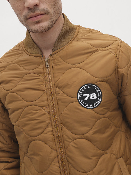 Stand Collar Quilted Jacket