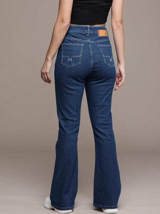 Bootcut High-Rise Light Fade Stretchable Jeans