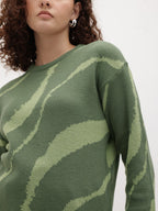 Abstract Print Sweater