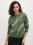 Abstract Print Sweater