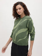 Abstract Print Sweater