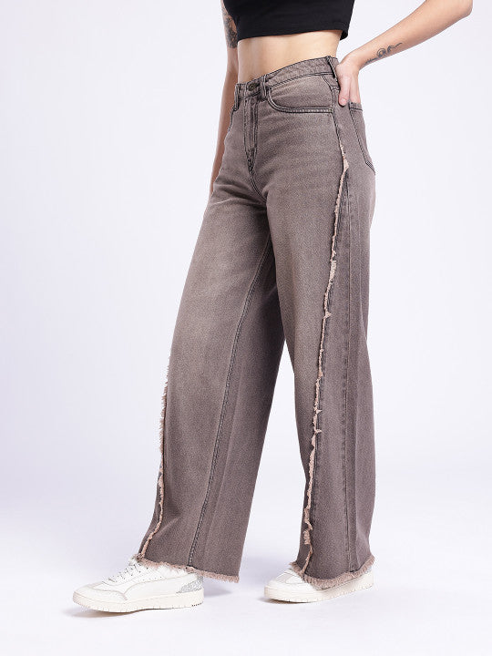 Frayed Baggy-Light Fade Jeans