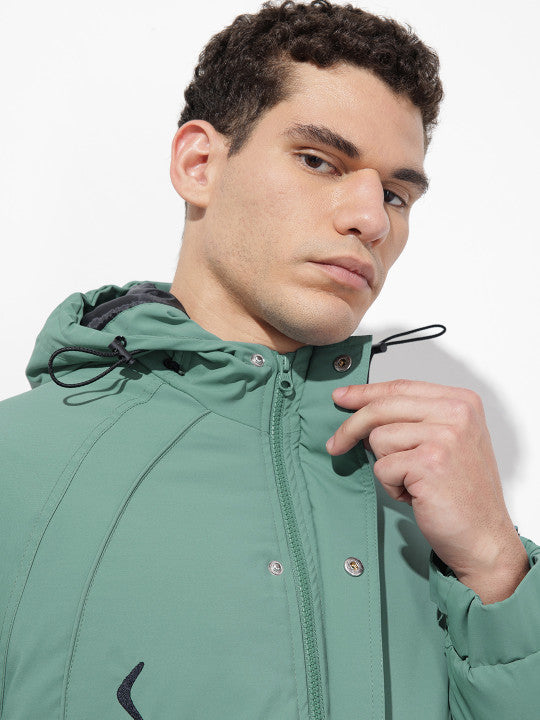 Typography Printed Padded jacket