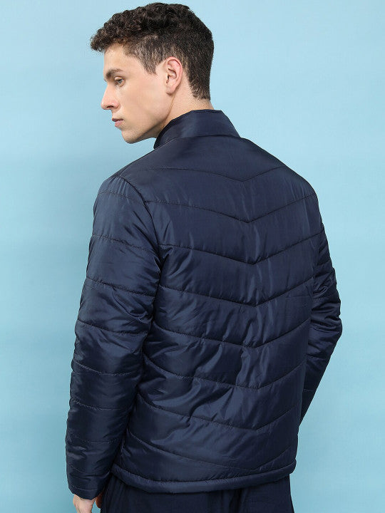Solid High Neck Puffer Jacket