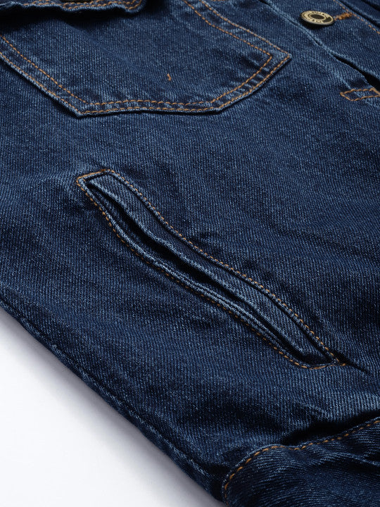 Pure Cotton Typography Denim Jacket