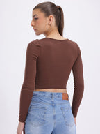 Sweetheart Neck Twisted Crop Top
