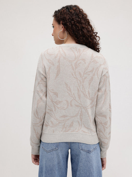 Self-Design Drop-Shoulder Sleeves Pullover