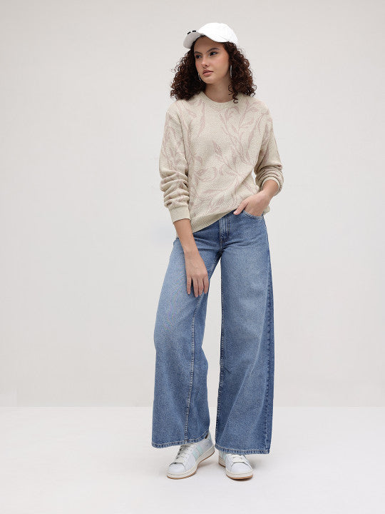 Self-Design Drop-Shoulder Sleeves Pullover