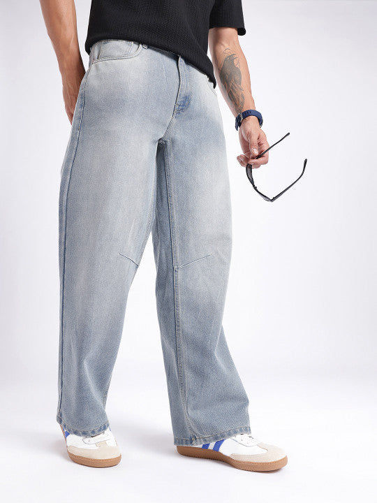 Wide Leg Light Fade Jeans