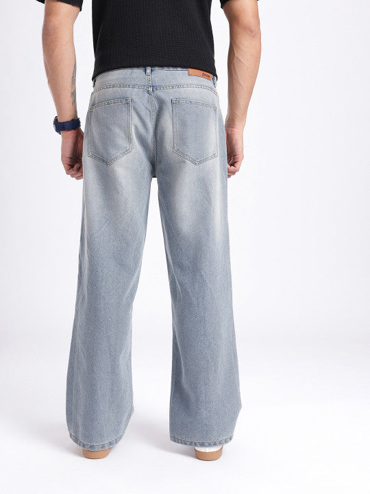 Wide Leg Light Fade Jeans