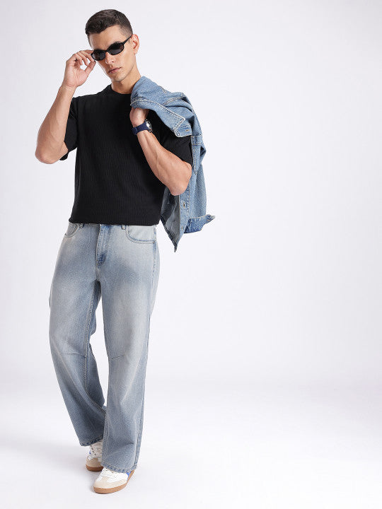 Wide Leg Light Fade Jeans