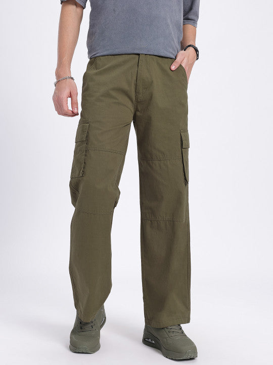 Men Relaxed Fit Cargo Trousers