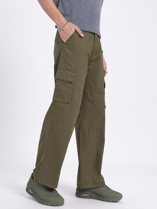 Men Relaxed Fit Cargo Trousers