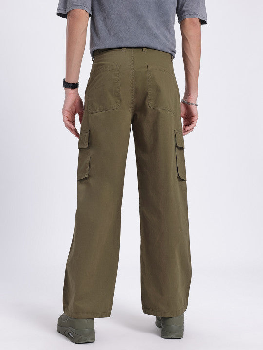 Men Relaxed Fit Cargo Trousers