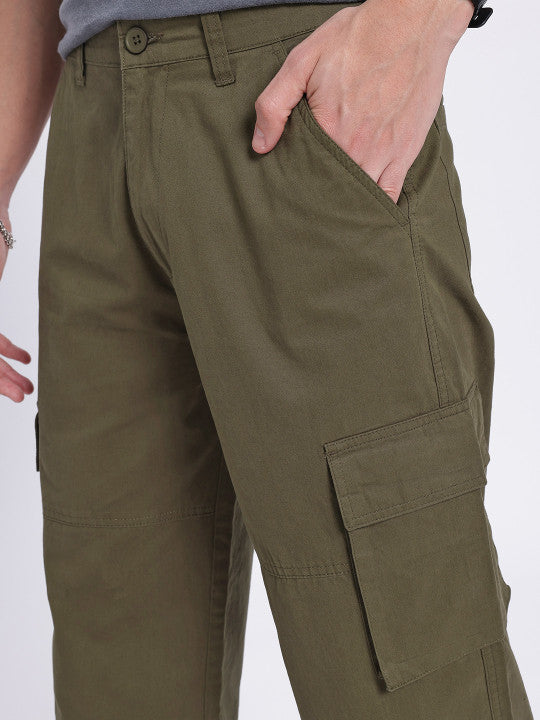 Men Relaxed Fit Cargo Trousers