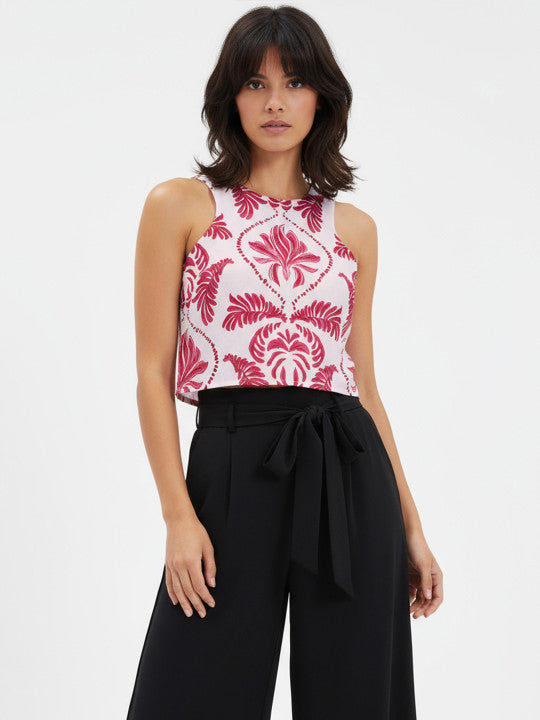 Ethnic Motifs Crop Top