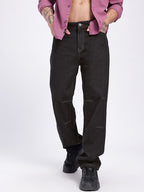 Straight Fit Contrast Stretchable Jeans