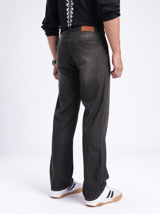 Heavy Fade Pleated Jeans