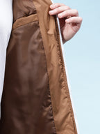 Contrast Panel Hooded Puffer Jacket