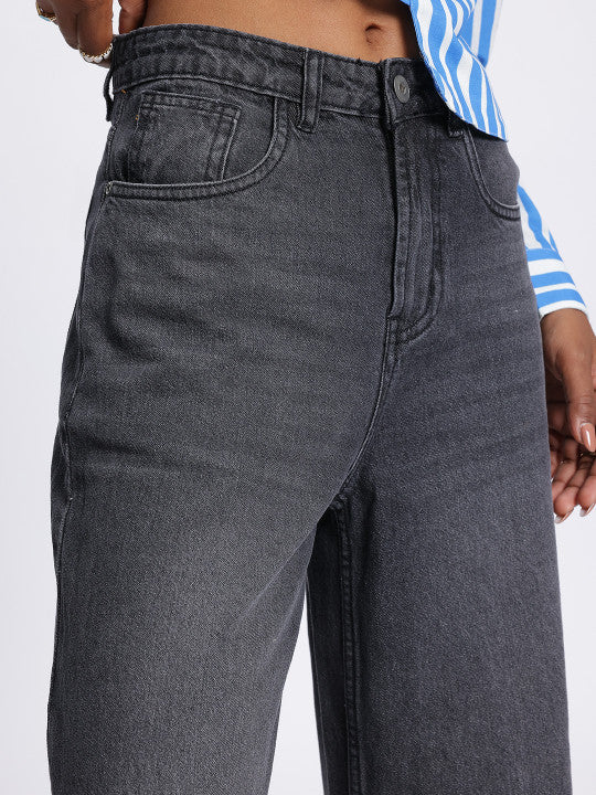 Distressed Wide Leg Jeans