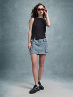 Asymmetric Button Closure Top