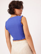 Square Neck Sleeveless Crop Top