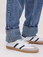 Cotton Straight Fit Mid-Rise Jeans