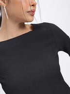 Chevron Textured Crop Top