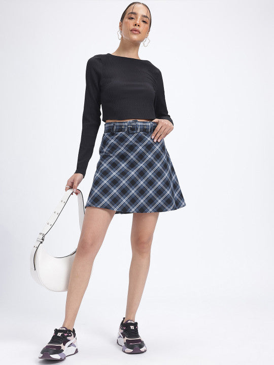 Chevron Textured Crop Top