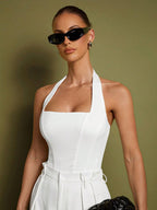 Women Halter Neck Corset Top