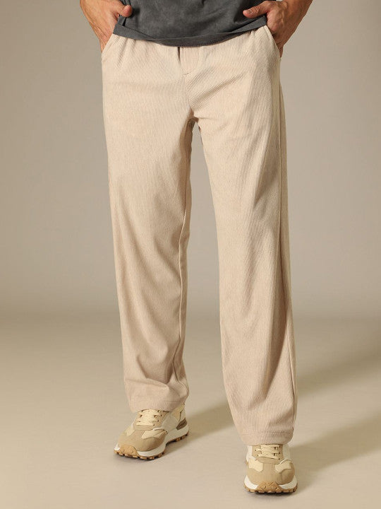 Men Relaxed Corduroy Trousers
