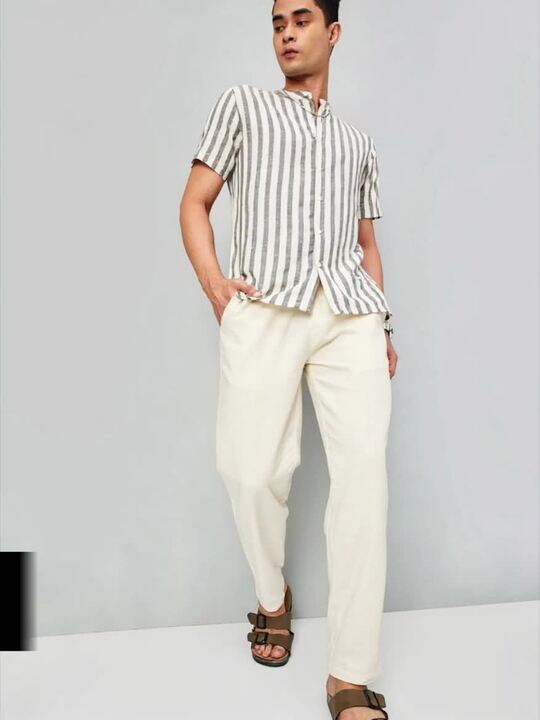 Men Mid-Rise Regular Cotton Trousers