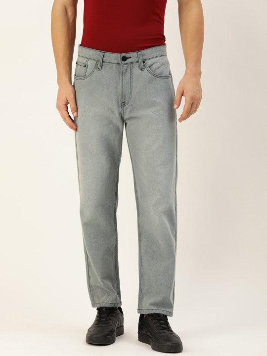 Men Mid-Rise Relaxed Fit Pure Cotton Jeans