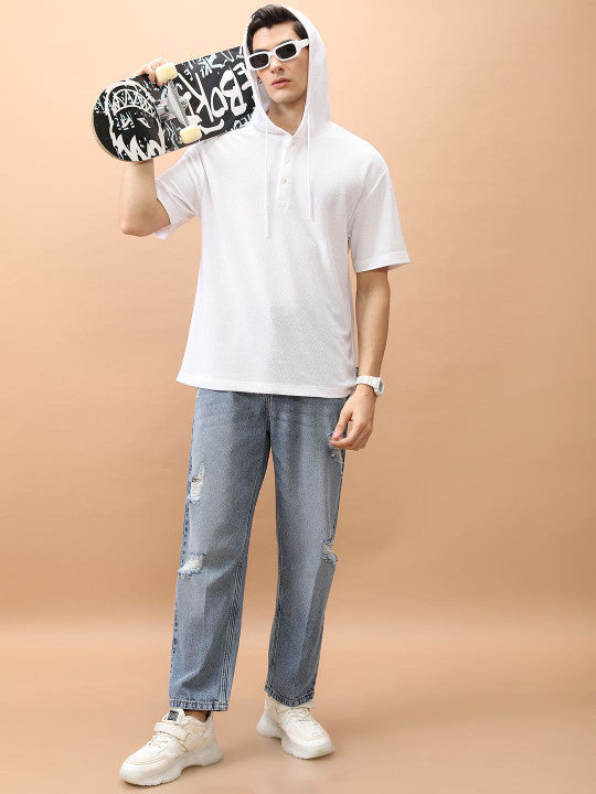 Fit Highly Distressed Light Fade Jeans