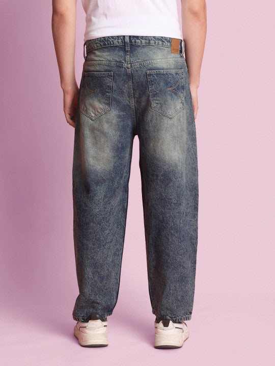 Wide Leg Light Fade Tinted Jeans