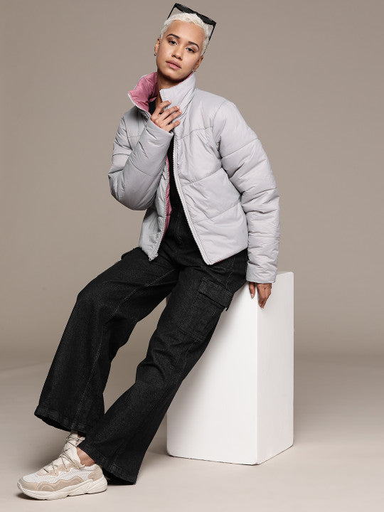 Collar Reversible Padded Jacket