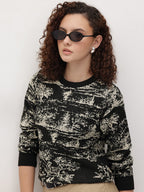 Abstract Print Sweater