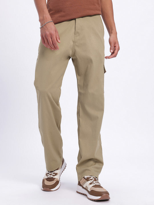 Straight Fit Cargo-Style Trousers