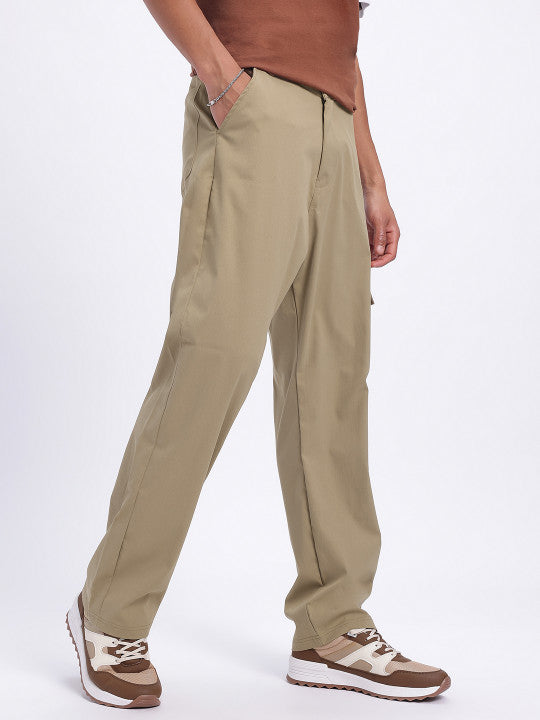 Straight Fit Cargo-Style Trousers