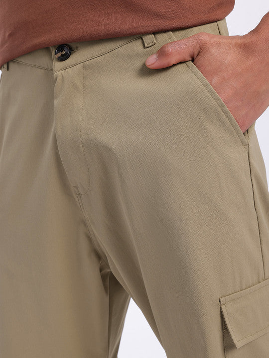 Straight Fit Cargo-Style Trousers