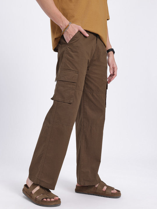 Men Relaxed Fit Cargo Trousers